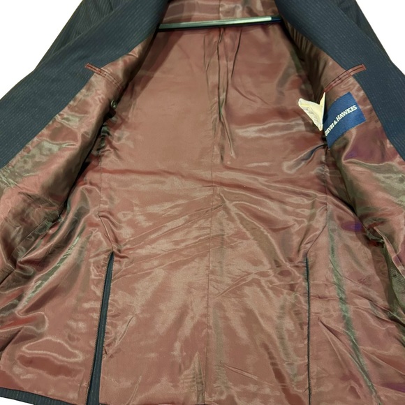 Gieves & Hawkes Luxury Custom Navy Wool/Cashmere Suit Jacket & Pants 48R - Picture 3 of 14